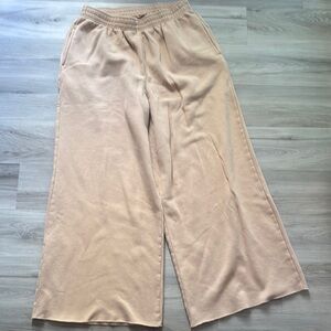 Beige Wide-Leg Pants